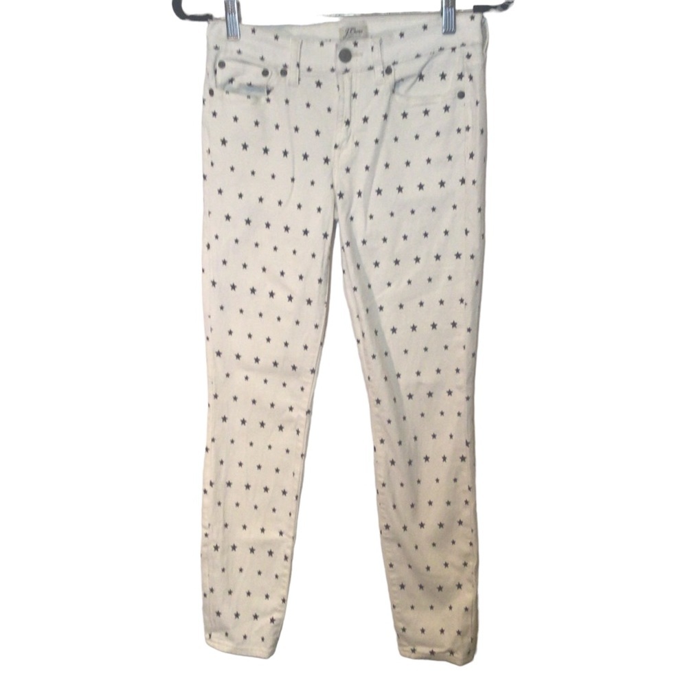 J. Crew Toothpick Star Print Jeans Size 27